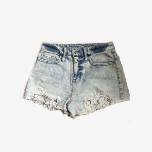 high waist jean shorts